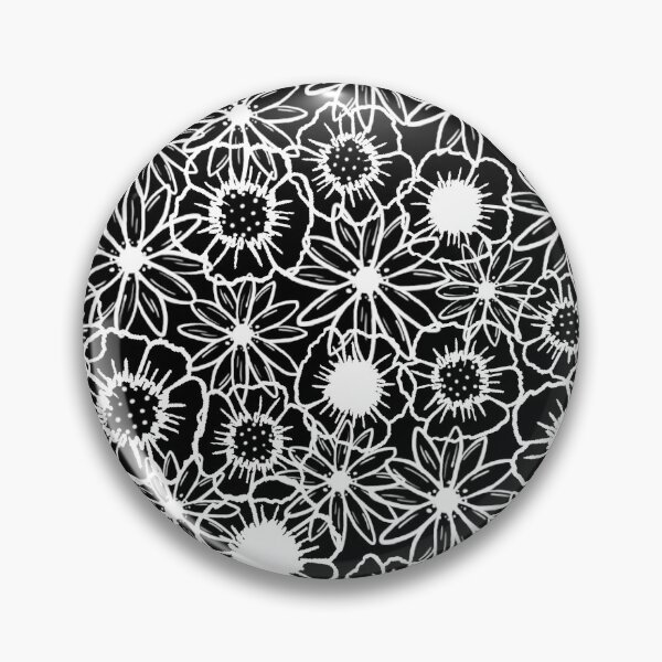 Item preview,  Floral floral pattern black and white designed and sold by PHedgehog.