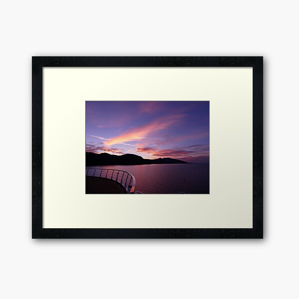 Sonnenuntergang Misty Fjords Alaska Gerahmter Kunstdruck
