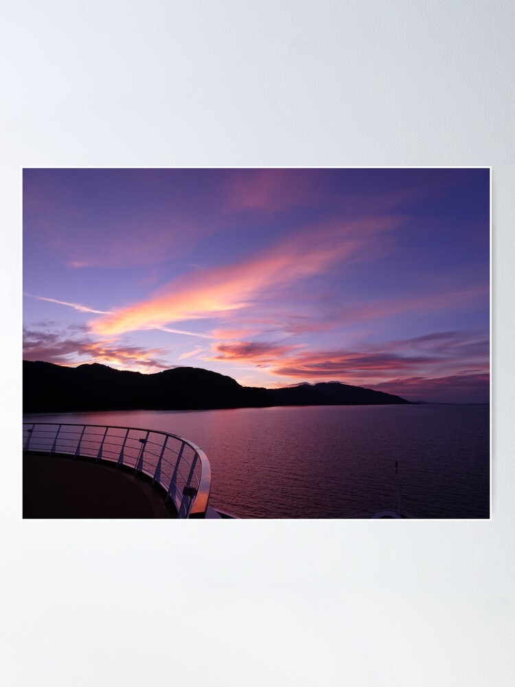 Thumbnail 1 von 3, Poster, Sonnenuntergang Misty Fjords Alaska designt und verkauft von Enagel.