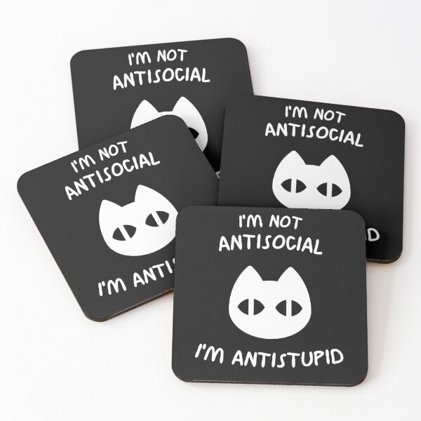 Item preview, Cat I'm not antisocial, I'm anti stupid designed and sold by ukrdesignhub.
