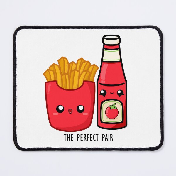 Item preview, Cute Cartoon French Fries || Cute Ketchup, The Perfect Pair || Kawai designed and sold by cookingwithten.