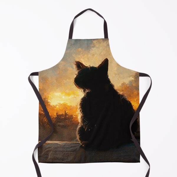 Item preview, Cat Looking at Sunset | Cat Watching a Sunset designed and sold by LeahTT.