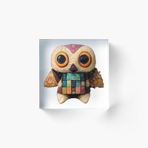 Item preview, Cute Patchwork Owl - Cream designed and sold by LeahTT.