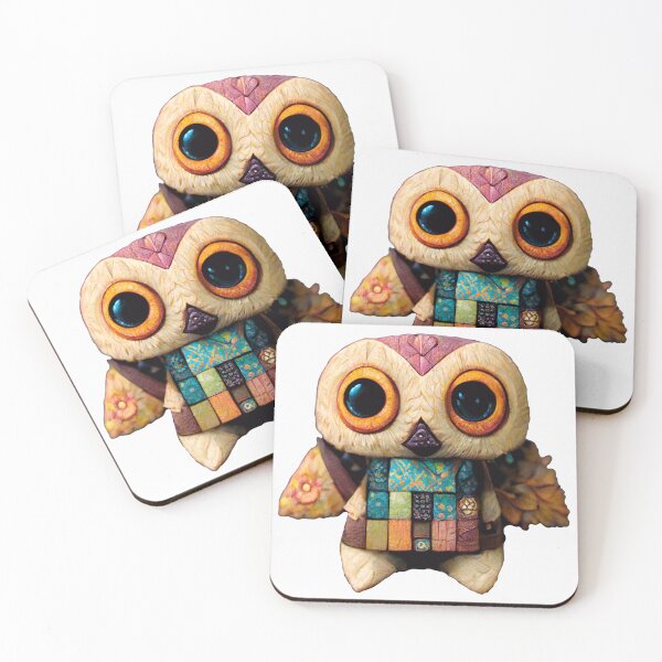 Item preview, Cute Patchwork Owl - Cream designed and sold by LeahTT.