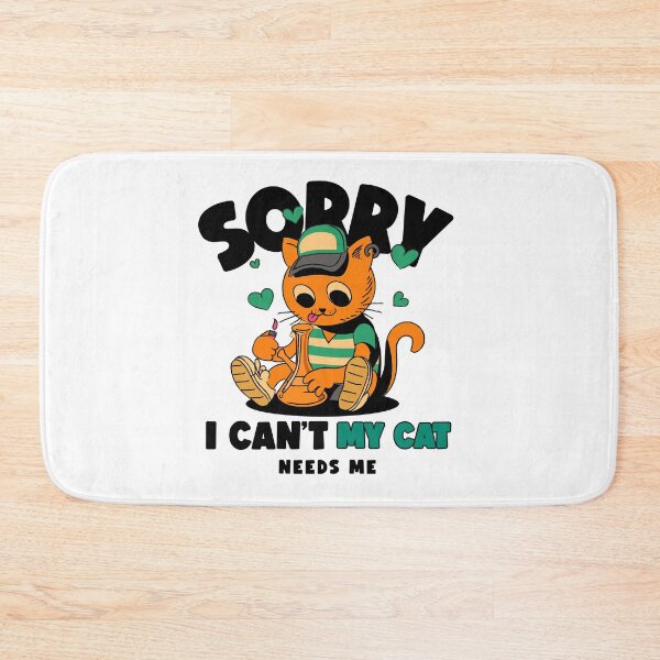 Item preview, Sorry i cant my cat needs me - Hilarious Cat Water Pipe Design designed and sold by ElLocoMus.