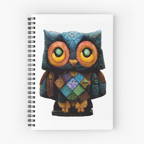 Item preview, Cute Patchwork Owl - Blue designed and sold by LeahTT.