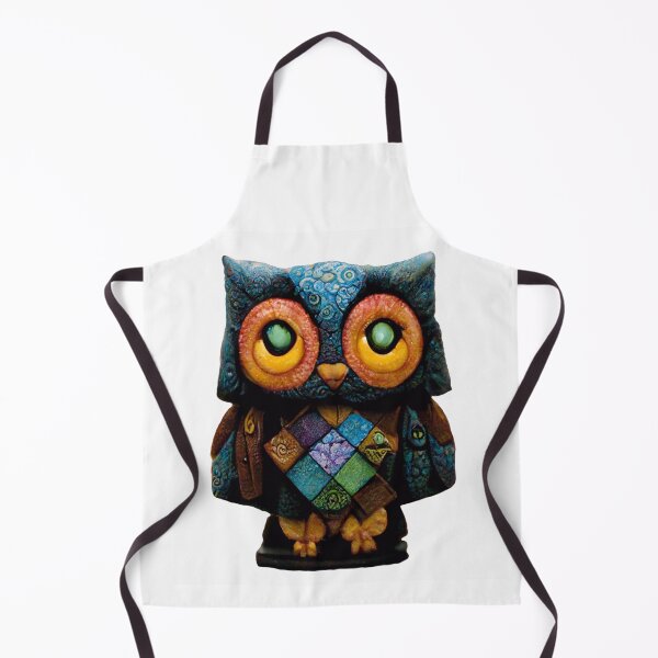 Item preview, Cute Patchwork Owl - Blue designed and sold by LeahTT.