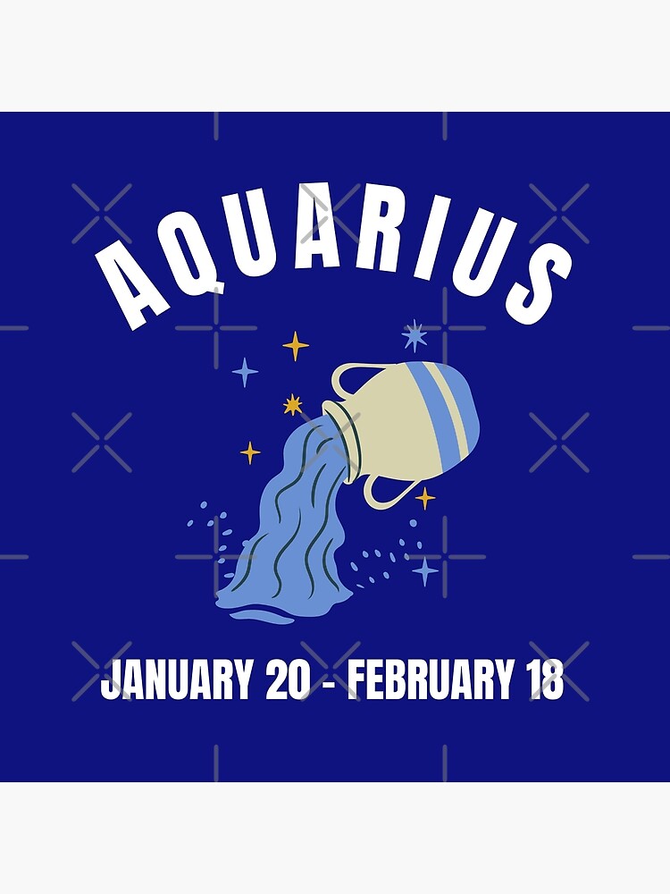 Aquarius star sign Art Board Print