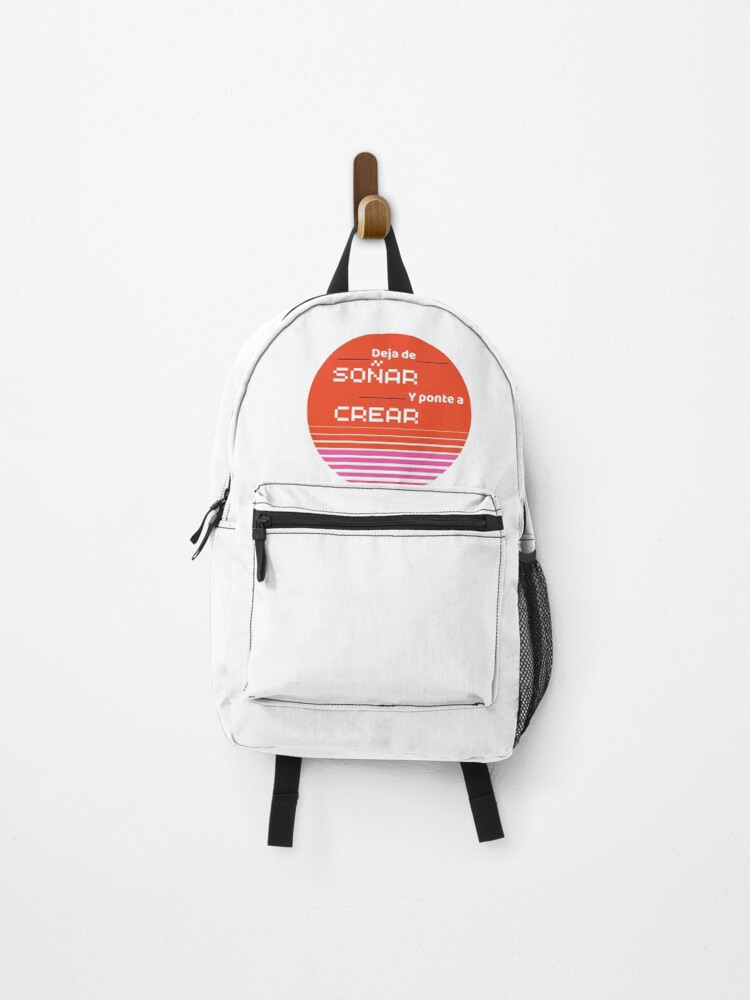 Imagen 1 de 3, Mochila con la obra Deja de Soñar y ponte a crear, diseñada y vendida por SaraPanacea.