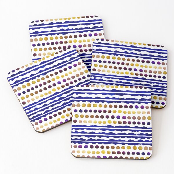 Item preview, Watercolour dots and stripes designed and sold by WafaSaeed.