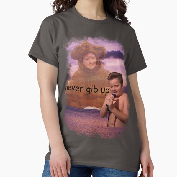 Vista previa del artículo con la obra «nunca gibs gibby», diseñado y vendido por InMyMentalEra.