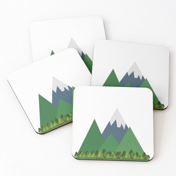 Item preview, Green mountains with ice on top of one of them designed and sold by smitke.