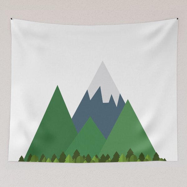 Item preview, Green mountains with ice on top of one of them designed and sold by smitke.