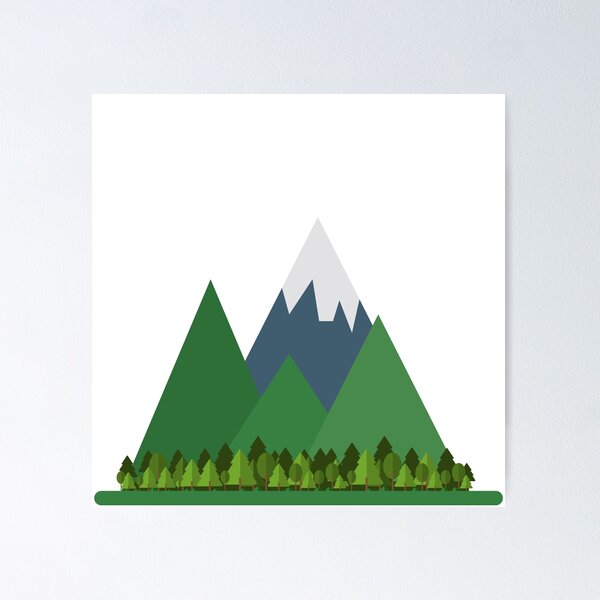 Item preview, Green mountains with ice on top of one of them designed and sold by smitke.