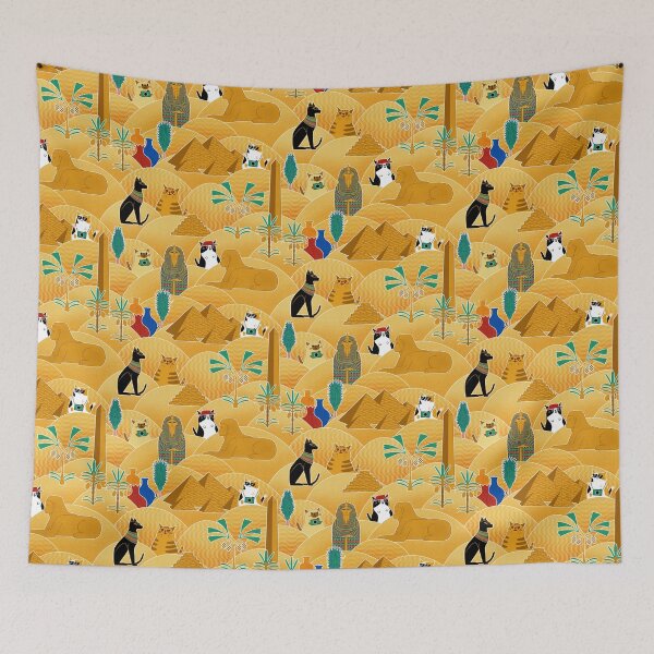 Item preview, Cats on vacation in ancient Egypt  designed and sold by Vicki Dunlop.