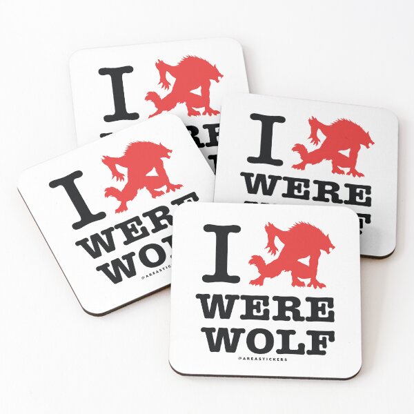 Item preview, I Love Werewolf - White designed and sold by AreaStickers.