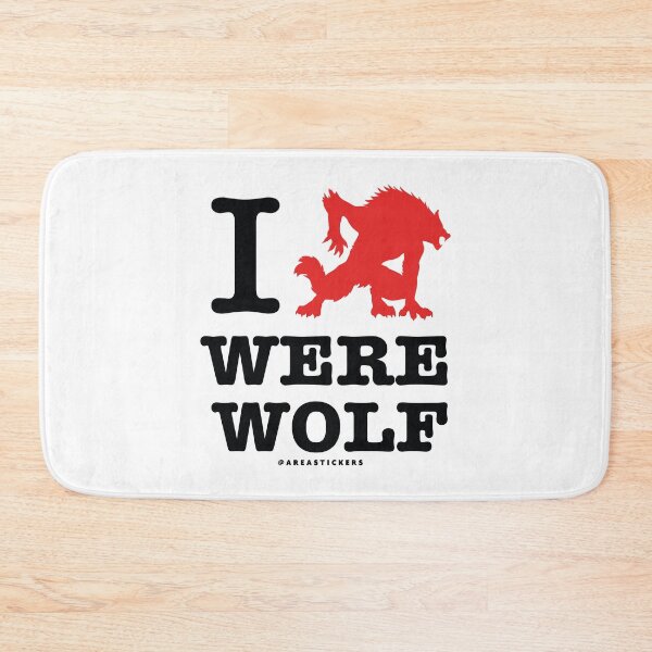 Item preview, I Love Werewolf - White designed and sold by AreaStickers.