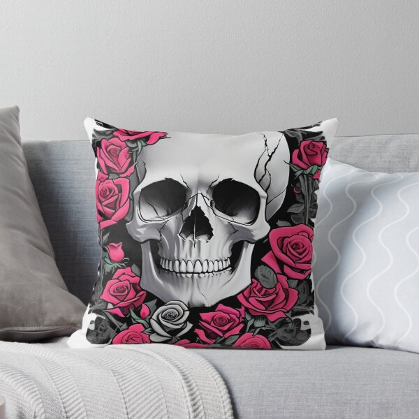 Item preview, skull with roses designed and sold by GraphicGear32.