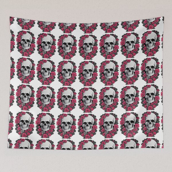 Item preview, skull with roses designed and sold by GraphicGear32.