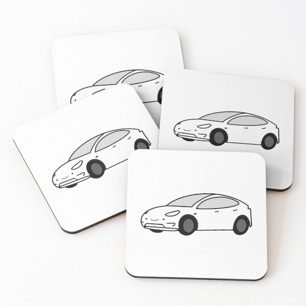 Item preview, Tesla Model Y cute white designed and sold by CherubDumpling.