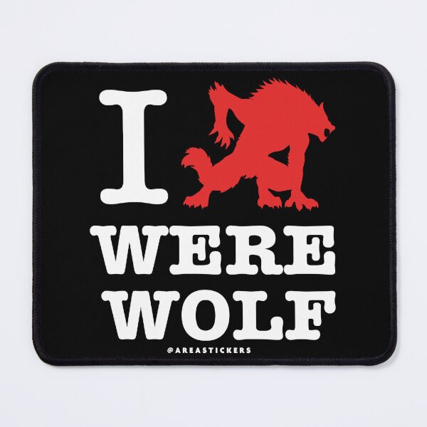Item preview, I Love Werewolf - Black designed and sold by AreaStickers.
