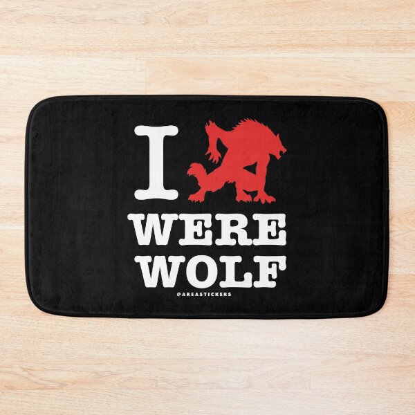 Item preview, I Love Werewolf - Black designed and sold by AreaStickers.