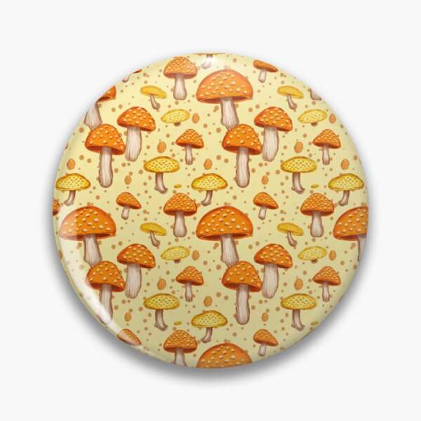 Item preview, Orange and Yellow Mushroom Pattern designed and sold by Heather Maree Design Studio.