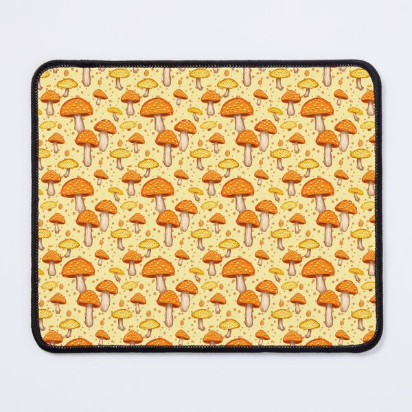 Item preview, Orange and Yellow Mushroom Pattern designed and sold by Heather Maree Design Studio.