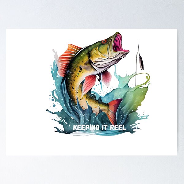 Largemouth Bass Fishing Poster for Sale by Pixelmatrix