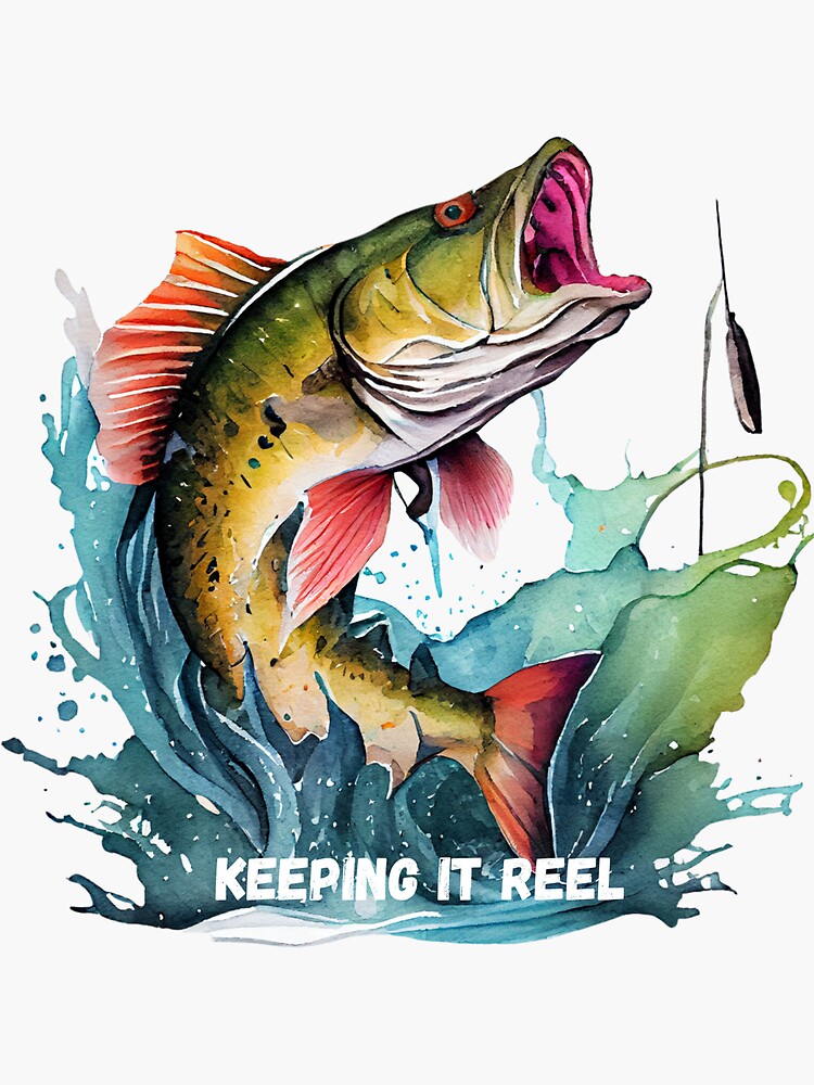 Fishing- keeping it reel- keep it reel fishing quote | Sticker