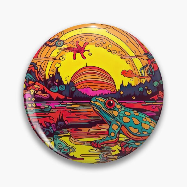 Item preview, Psychedelic Trippy Bullfrog designed and sold by Matt's Artificial Nature.