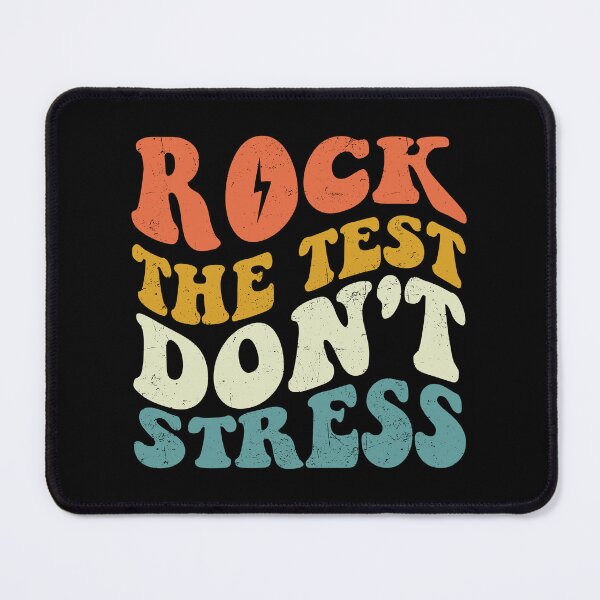 Item preview, Rock The Test don't stress Motivational Retro Groovy  Teachers Testing Day designed and sold by ambaart.