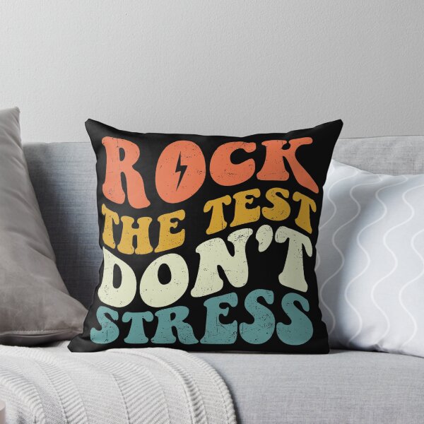 Item preview, Rock The Test don't stress Motivational Retro Groovy  Teachers Testing Day designed and sold by ambaart.