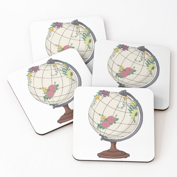 Item preview, Floral Earth Globe Full of Flowers Hand Drawn Sticker Design  designed and sold by Muhammad  Toqeer.