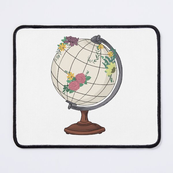 Item preview, Floral Earth Globe Full of Flowers Hand Drawn Sticker Design designed and sold by Muhammad Toqeer.