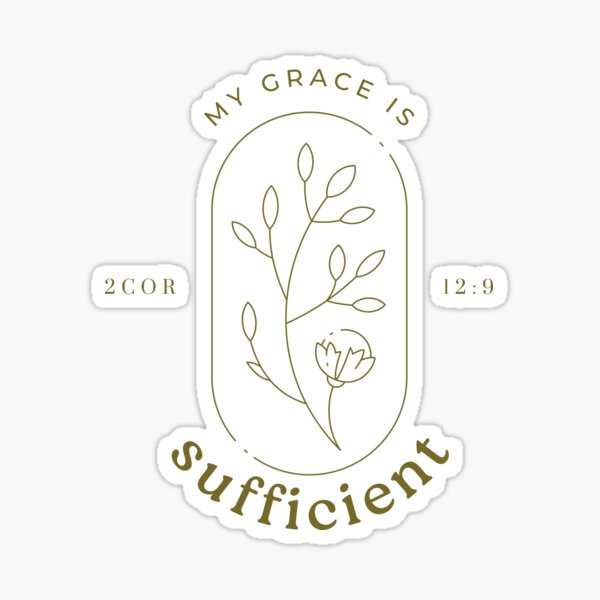 My Grace is Sufficient Glass Water Bottle with Bamboo Lid and Sleeve - 2  Corinthians 12:9