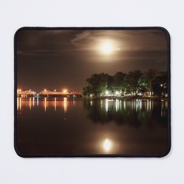 Item preview, Long exposure color photography at the Gualeguaychú river under the moon designed and sold by nachodramis.