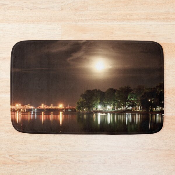 Item preview, Long exposure color photography at the Gualeguaychú river under the moon designed and sold by nachodramis.