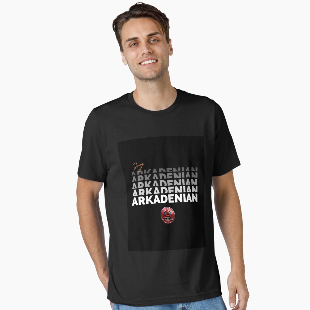 Vista previa del artículo con la obra «Camiseta esencial», diseñado y vendido por SaraPanacea.