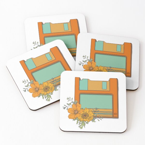 Item preview, Floppy Disk with Flower Vintage Hand Drawn Art Work Sticker  designed and sold by Muhammad  Toqeer.