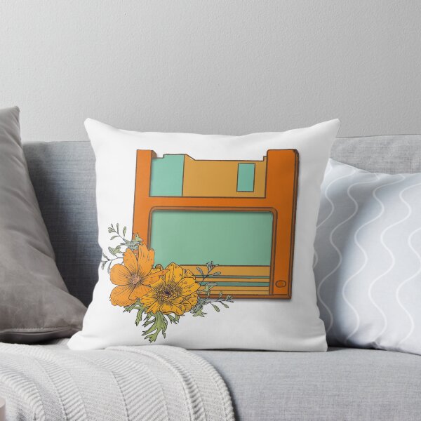 Item preview, Floppy Disk with Flower Vintage Hand Drawn Art Work Sticker  designed and sold by Muhammad  Toqeer.