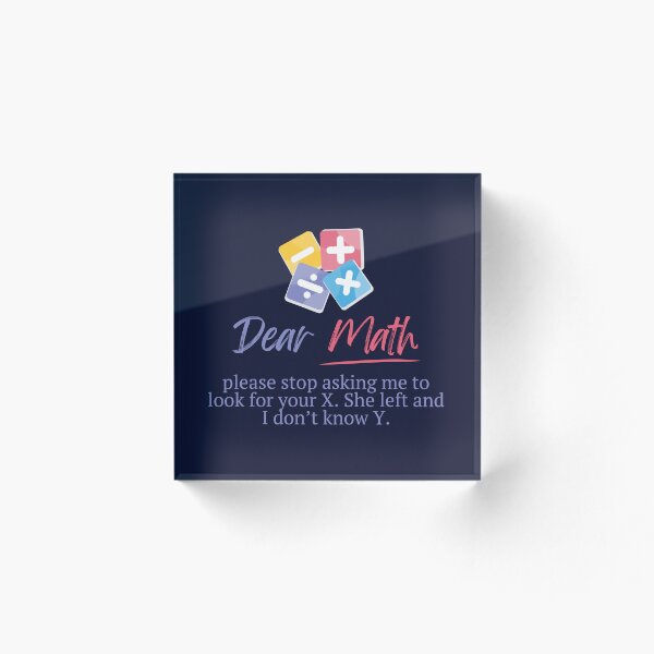 Item preview, Hilarious Dear Math Joke designed and sold by MathVerge.