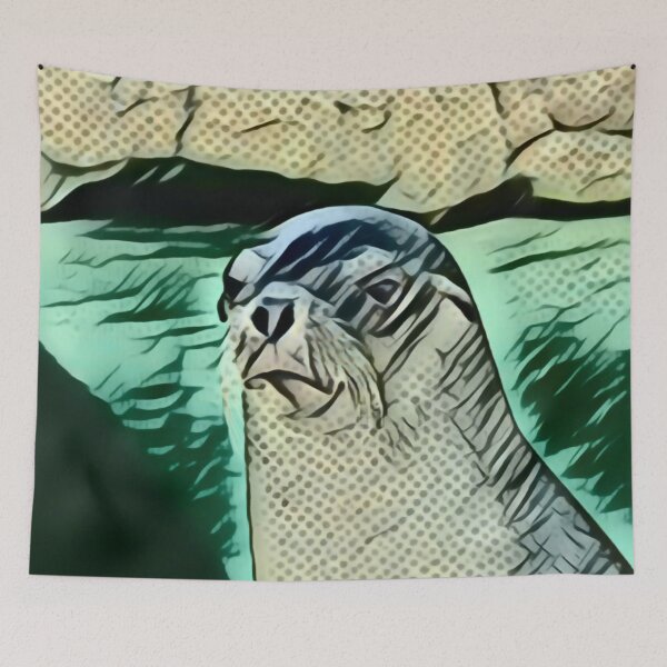 Item preview, Happy Seal In Pointillism designed and sold by Fearless-Fox.