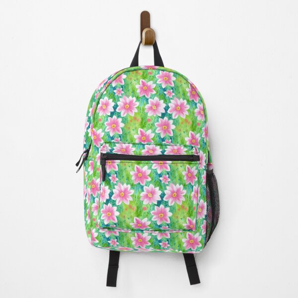 Item preview, Pink Wildflower Watercolor Pattern on Green Grass Background designed and sold by Aaron2610.