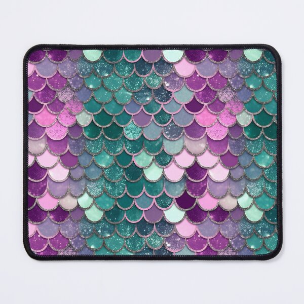Item preview, Mermaid Glitter Scales - Rainbow Colored Gold Glitter Shower Curtain designed and sold by Kentala.
