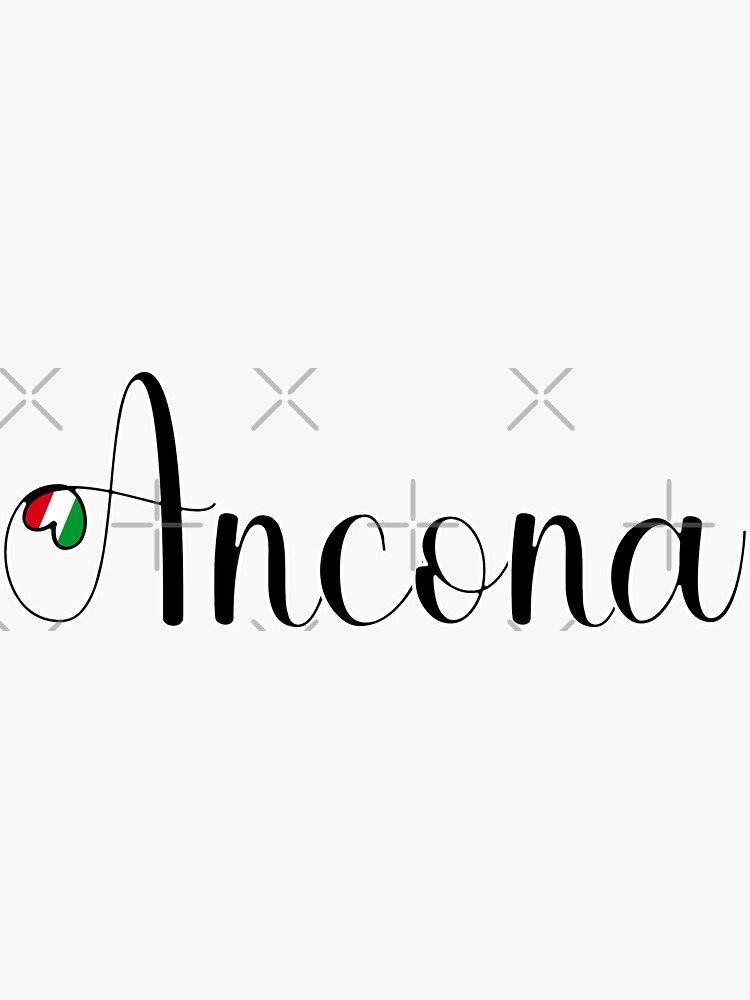 Sticker for Sale mit Ancona mit italienischem Herzen - Ich liebe