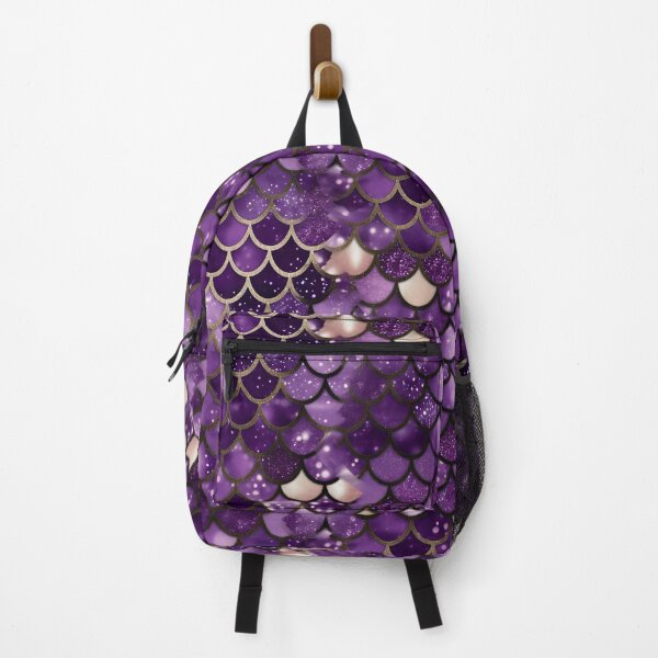 Item preview, Mermaid Glitter Scales - Purple gold, Faux Glitter Shower Curtain designed and sold by Kentala.