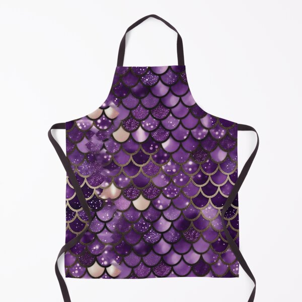 Item preview, Mermaid Glitter Scales - Purple gold, Faux Glitter Shower Curtain designed and sold by Kentala.