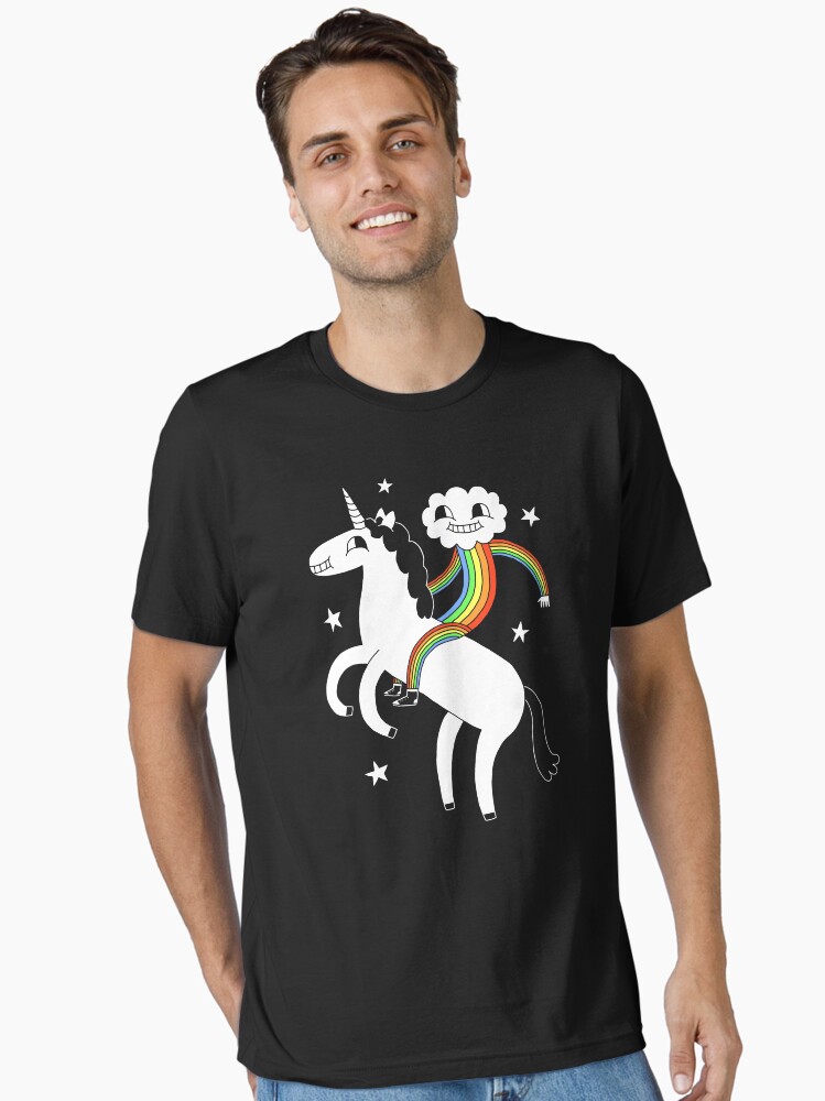 Thumbnail 1 of 7, Essential T-Shirt, Unicorn & Rainbow Boy designed and sold by obinsun.