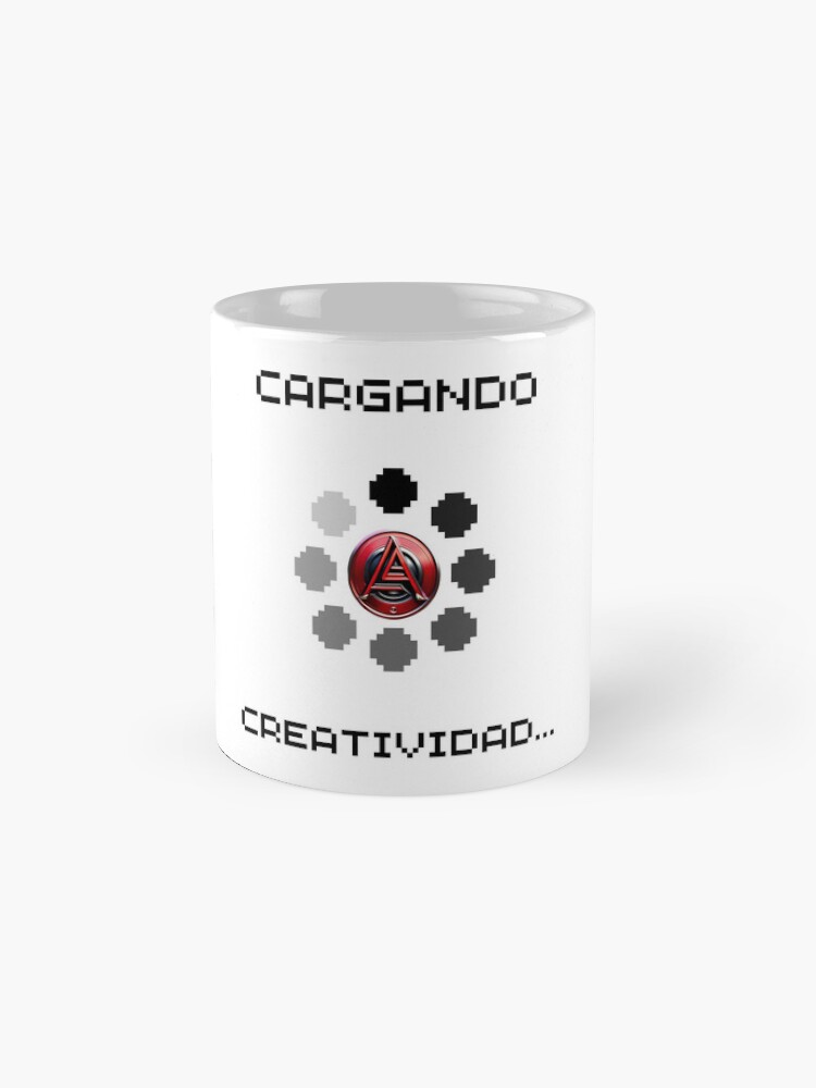 Imagen 4 de 6, Taza de café con la obra Cargando creatividad, diseñada y vendida por SaraPanacea.